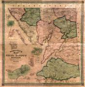 Cecil County 1858 Wall Map 44x44